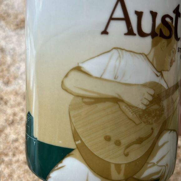 ☕️ Guitar🎸town Austin 2011 LtdEd. Star⭐️bucks Collector Series 16 oz ☕️ - Picture 9 of 17